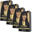 Kit 4 Coloração Creme Permanente Excllusiv Color Pratic Preto Azulado 1.0 Haskell Kit 4 Coloração Creme Permanente Excllusiv Color Pratic Preto Azulado 1.0 Haskell