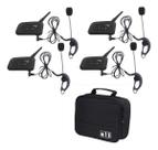 Kit 4 Comunicadores Árbitro Juiz De Futebol Xinowy V4c +case