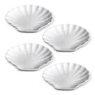 Kit 4 Concha Casquinha de Siri Porta Joia de Porcelana 9,5x1,3cm