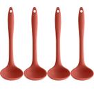Kit 4 Conchas de Silicone Utensílios Cozinha Talheres para Sopa Feijão Restaurante OU Terracota