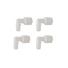 Kit 4 Conector Cotovelo Macho Nylon Mangueira 1/4 Rosca 1/8