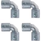 Kit 4 Conector Curvo Box Sem Rosca Aluminio 3/4 Tramontina
