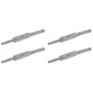Kit 4 Conector Plug P10 MONO C/ Mola Fenolite Cromado CS510 Novo