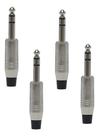 Kit 4 Conector Plug P10 Stereo Ninja Metal Sa2x Santo Angelo