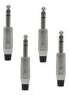 Kit 4 Conector Plug P10 Stereo Ninja Metal Sa2x Santo Angelo