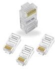 Kit 4 Conector RJ45 Macho 8 Vias Plug de Rede