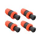 Kit 4 Conector Speakon Macho De Linha 4 Vias Profissional PGSP0003 Storm