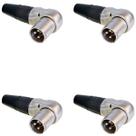 Kit 4 Conector Xlr Macho 90 Rc3mr Rean By Neutrik