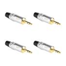 Kit 4 Conectores P2 Macho Stereo Profissional Para Montagem De Cabos