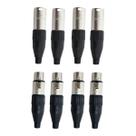 KIT 4 Conectores XLR Canon Macho e 4 XLR Canon Femea 3 Pinos Niquelado SA2X KIT 4 Conectores XLR Canon Macho e 4 XLR Canon Femea 3 Pinos Niquelado SA2X