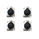 Kit 4 Conectores XLR Fêmea Painel SA2X - SANTO ANGELO Kit 4 Conectores XLR Fêmea Painel SA2X - SANTO ANGELO