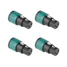 Kit 4 Conectores Xlr Fêmea Rotativo Low Profile LP3F Santo Angelo