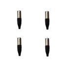 Kit 4 Conectores XLR Macho Linha PLG SA2X - SANTO ANGELO