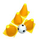 Kit 4 Cones Com Bola Infantil
