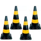 Kit 4 Cones para sinalização 75 cm 2 faixas - RM-44