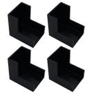Kit 4 Conexão Curva Cotovelo Externo Preto Canaleta 20x10mm