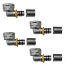 Kit 4 Conexão Joelho Cotovelo P/ Gás 90 16mm RF 1/2'' Pex