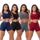kit 4 conjuntinho curto feminino fitness academia malhação short e top regata superflex premium kit 4 conjuntinho curto feminino fitness academia malhação short e top regata superflex premium