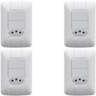 Kit 4 Conjunto 2 Interruptores Paralelo + 1 Tomada 20a 250v