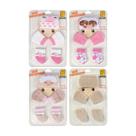 Kit 4 conjunto enxoval toca luva e meia recem nascido meninas bebê, material premium, conforto e maciez