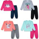 Kit 4 Conjunto Infanti Moletom Inverno Roupa De Frio Menina Menino Kit 4 Conjunto Infanti Moletom Inverno Roupa De Frio Menina Menino