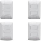 Kit 4 Conjunto Interruptor Simples + Paralelo 6a Tramontina
