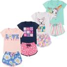 Kit 4 Conjunto Verão Infantil Juvenil Feminino Blusinha e Shorts em Algodão + Cotton Roupa Menina Tamanhos 10 12 14 16