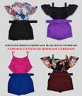Kit 4 Conjuntos Plus Size Feminino Shorts Cinto Cintura Alta 2153 Kit 4 Conjuntos Plus Size Feminino Shorts Cinto Cintura Alta 2153