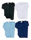 Kit 4 Conjuntos Térmicos Inverno Bebê Infantil Body E Calça