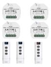 Kit 4 Controladores Cortina Zigbee Rf + 2 Cont S + 1 Cont 9c