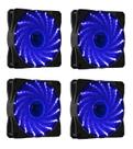 Kit 4 Cooler Fan 120mm 12cm 15 Leds Vermelho Azul Verde Branco Rosa Kit 4 Cooler Fan 120mm 12cm 15 Leds Vermelho Azul Verde Branco Rosa
