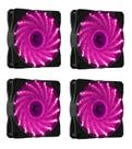 Kit 4 Cooler Fan 120mm 12cm 15 Leds Vermelho Azul Verde Branco Rosa Kit 4 Cooler Fan 120mm 12cm 15 Leds Vermelho Azul Verde Branco Rosa