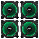 Kit 4 Cooler Fan Reinforced 5 Leds Para Gabinete 120mm x 120mm