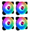 Kit 4 Cooler Fan Rgb 120mm 12cm Dupla Face Para Gabinete Kit 4 Cooler Fan Rgb 120mm 12cm Dupla Face Para Gabinete