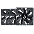 Kit 4 Cooler Fan Rise Mode Black 80mm 12v Preto - RM-BK-02-FB