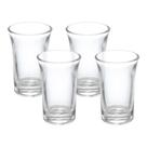 Kit 4 Copo de Shot Dose Vidro Transparente Copinho para Cachaça Tequila Base Resistente 40ml Haüskraft