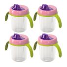 Kit 4 Copo Infantil Criança Bebe Transição 350ml Com Alças