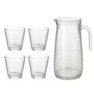 Kit 4 Copos 200ml e 1 Jarra 800ml Mesa Posta Bebidas Sucos Água