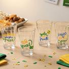 Kit 4 Copos Americanos Torcida Brasil Futebol 190ml Jogo De Copos Temáticos Decoração Mesa Posta