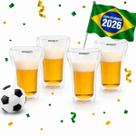 Kit 4 Copos Cerveja Caipirinha 350ml Futebol Copa Bugatti