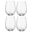 Kit 4 Copos Cristal Bohemia Titanium Água Suco Drink 560ml