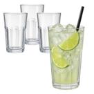 Kit 4 Copos de Água/Suco 400ml Resistente Bar Restaurante Vidro Alto Canelado Gibraltar LotusGlass
