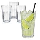 Kit 4 Copos para Água e Suco Alto Canelado Gibraltar LotusGlass 285ml Resistente Bebidas