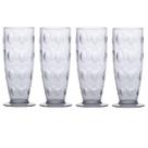 Kit 4 Copos Para Cerveja 350 Ml Acqua 17x6,5 Cm Transparente