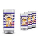 Kit 4 copos plástico 400ml teddy bear