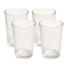 Kit 4 Copos Resistentes de Vidro Transparente Suco 200ML