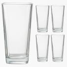 Kit 4 Copos Vidro 260ml Transparente Venice Água Suco Moderno