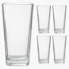 Kit 4 Copos Vidro 260ml Transparente Venice Base Quadrada Suco Kit 4 Copos Vidro 260ml Transparente Venice Base Quadrada Suco