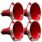 Kit 4 Corneta Boca Cone Rosca Alumínio Jarrão Caneca Vermelho Kit 4 Corneta Boca Cone Rosca Alumínio Jarrão Caneca Vermelho