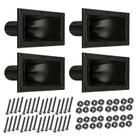 Kit 4 Cornetas Retangular LC2325 Com Parafusos Plastico Som
